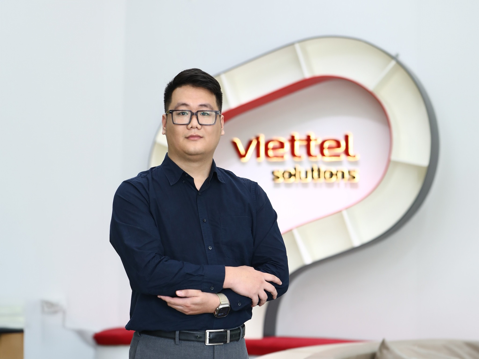 Hoàng Khắc Hiếu, Trưởng phòng Phát triển 2, Trung tâm Giải pháp Chính phủ, Tổng công ty Giải pháp Doanh nghiệp Viettel. (Ảnh: Viettel Solution)