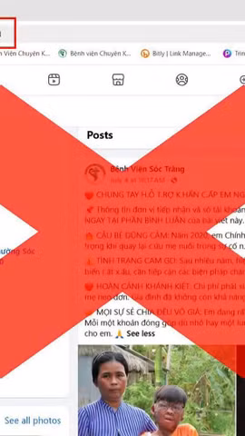 Bệnh viện Sản-Nhi Sóc Trăng bị mạo danh tài khoản Facebook để lừa quyên góp
