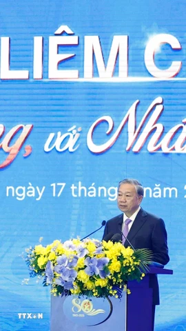 Tổng Bí thư Tô Lâm phát biểu tại Lễ kỷ niệm 80 năm Ngày truyền thống Thanh tra Việt Nam. Ảnh: TTXVN