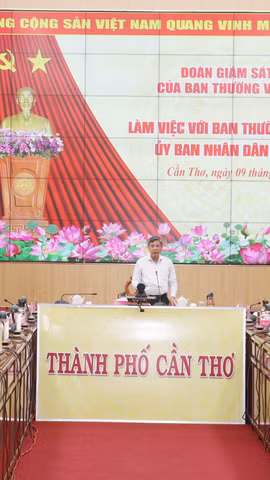Quang cảnh buổi làm việc. (Ảnh: Ngọc Thiện/TTXVN)