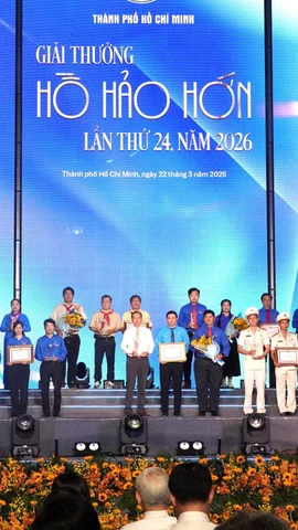 9 tập thể tiêu biểu nhận Giải thưởng Hồ Hào Hớn lần thứ 24, năm 2026. (Ảnh: Trung Tuyến/TTXVN)