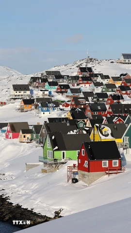 Quang cảnh thành phố Nuuk, Greenland. (Ảnh: THX/TTXVN)
