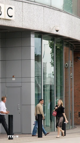 Trụ sở hãng tin BBC ở London, Anh. (Ảnh: AFP/TTXVN)