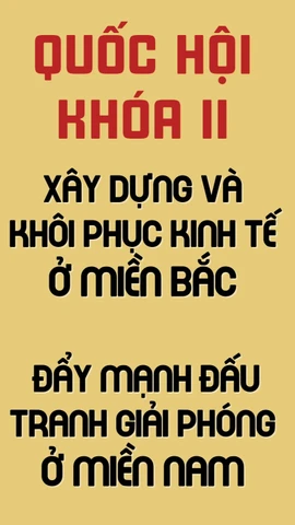 Quốc hội khóa II: Xây dựng kinh tế ở miền Bắc, đẩy mạnh đấu tranh ở miền Nam
