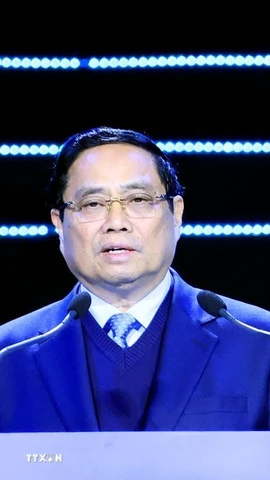 Thủ tướng Phạm Minh Chính tới dự và phát biểu chỉ đạo. (Ảnh: Tuấn Anh/TTXVN)