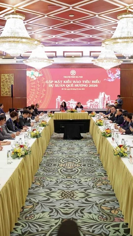 Quang cảnh buổi gặp mặt. (Ảnh: Vũ Quang/TTXVN)