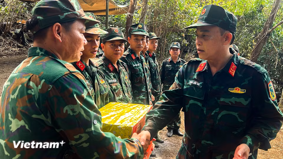 Đại tá Trần Hữu Ích, Chỉ huy Trưởng Bộ Chỉ huy quân sự thành phố Đà Nẵng động viên lực lượng làm nhiệm vụ. (Ảnh: Thanh Phong/Vietnam+) ​ ​ ​ ​ ​ ​ ​ ​ ​ ​ ​ ​ ​ ​ ​ ​ ​ ​ ​ ​ ​ ​