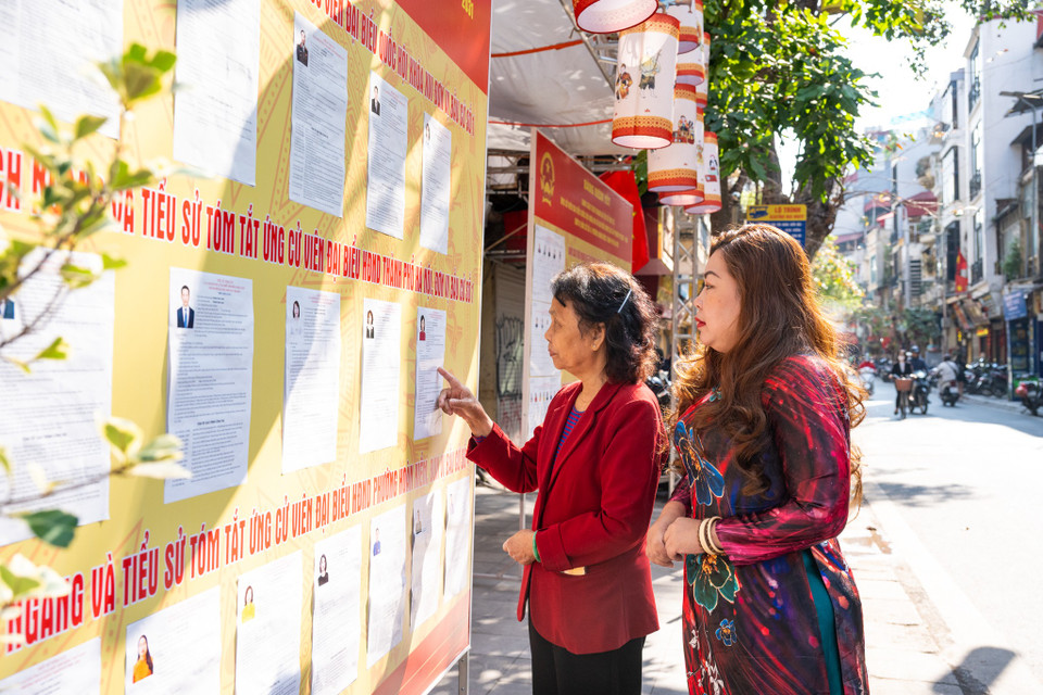 Trong cuộc bầu cử đại biểu Quốc hội khóa XVI và đại biểu Hội đồng Nhân dân các cấp nhiệm kỳ 2026 - 2031, đình Kim Ngân là khu vực bỏ phiếu số 15 của phường Hoàn Kiếm. (Ảnh: Minh Sơn/Vietnam+)