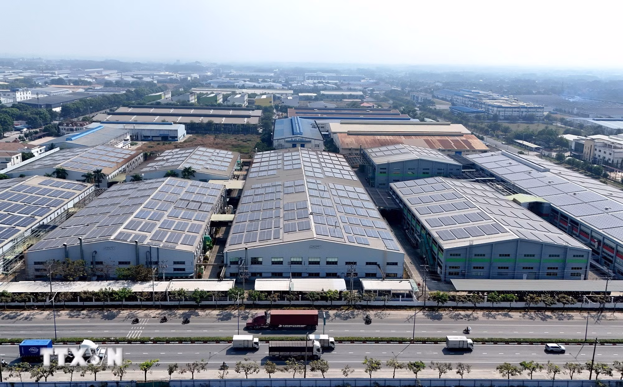 Một góc Khu công nghiệp VSIP (Thành phố Hồ Chí Minh). (Ảnh: Thanh Vũ/TTXVN)