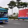 Các tuyến buýt của Transerco đã phục vụ nhu cầu đi lại cho người dân dịp Quốc khánh 2/9. (Ảnh: PV/Vietnam+)