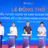 Động thổ Dự án đầu tư xây dựng và kinh doanh dịch vụ cung cấp suất ăn hàng không số 2 tại Cảng hàng không Quốc tế Long Thành. (Ảnh: PV/Vietnam+)