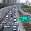 Phương tiện lưu thông trên tuyến cao tốc Pháp Vân-Cầu Giẽ. (Ảnh: Hoài Nam/Vietnam+)