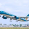 Tàu bay thân rộng Airbus A350 của Vietnam Airlines. (Ảnh: PV/Vietnam+)