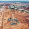 Tháp không lưu Sân bay Long Thành đang được Tổng công ty Quản lý bay gấp rút thi công để hoàn thành vào cuối năm nay. (Ảnh: PV/Vietnam+)