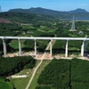 Cầu Kỳ Lộ có chiều dài hơn 1.800m trên tuyến cao tốc Quy Nhơn-Chí Thạnh. (Ảnh: Khánh Hùng/Vietnam+)