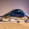 Vietnam Airlines tăng cường các chuyến bay đêm trong dịp cao điểm Tết Nguyên đán 2025. (Ảnh: PV/Vietnam+)