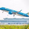 Vietnam Airlines mở rộng mạnh mẽ mạng bay quốc tế trong năm 2025, tiên phong hiện thực hóa Nghị quyết 59. (Ảnh: PV/Vietnam+)