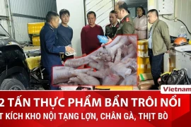 Công an Ninh Bình đột kích bắt giữ 1,2 tấn thực phẩm bẩn 