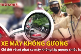 Chi tiết về quy định xử phạt xe máy không lắp gương chiếu hậu