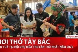 Hơi thở núi rừng Tây Bắc lan tỏa giữa Hội chợ Mùa Thu lần thứ nhất 2025 