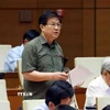 Đại biểu Quốc hội tỉnh Khánh Hòa Đỗ Ngọc Thịnh phát biểu. (Ảnh: Phạm Kiên/TTXVN)