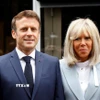 Tổng thống Pháp Emmanuel Macron cùng phu nhân Brigitte Macron. (Ảnh: AFP/TTXVN)