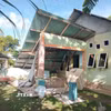 Ngôi nhà bị hư hại do động đất tại tỉnh Bắc Sulawesi, Indonesia ngày 8/6/2026. (Ảnh: THX/TTXVN)