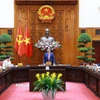 Thủ tướng Phạm Minh Chính chủ trì họp Tổ công tác bảo đảm an ninh năng lượng trước diễn biến phức tạp của cuộc xung đột quân sự tại Trung Đông. (Ảnh: Dương Giang/TTXVN)
