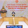 Thủ tướng Phạm Minh Chính chủ trì Hội nghị toàn quốc về công tác tổ chức Kỳ thi tốt nghiệp Trung học phổ thông năm 2025. (Ảnh: Dương Giang/TTXVN)