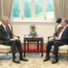 Tổng Bí thư Tô Lâm gặp nguyên Thủ tướng Singapore, Bộ trưởng cao cấp Lý Hiển Long. (Ảnh: Thống Nhất/TTXVN)