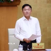 Phó Thủ tướng Lê Thành Long phát biểu chỉ đạo và kết luận phiên họp. (Ảnh: Văn Điệp/TTXVN)