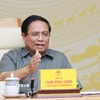 Thủ tướng Phạm Minh Chính chủ trì phiên họp lần thứ nhất của Ban Chỉ đạo Trung ương về chính sách nhà ở và thị trường bất động sản. (Ảnh: Dương Giang-/TTXVN)