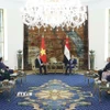 Chủ tịch nước Lương Cường hội đàm chính thức với Tổng thống Ai Cập Abdel Fattah El-Sisi. (Ảnh: Lâm Khánh/TTXVN)