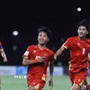 Nguyễn Lực ghi bàn gỡ hòa cho U17 Việt Nam tạo đà cho cú lội ngược dòng ngoạn mục. (Ảnh: TTXVN phát)