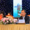 Phó Chủ tịch Ủy ban Nhân dân tỉnh Quảng Ninh Cao Tường Huy phát biểu khai mạc. (Ảnh: Văn Đức/TTXVN)
