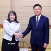 Phó Thủ tướng Lê Thành Long tiếp bà June Kunugi, Giám đốc Quỹ Nhi đồng Liên Hợp Quốc (UNICEF) khu vực Đông Á-Thái Bình Dương. (Ảnh: Phạm Kiên/TTXVN)