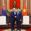 Chủ tịch nước Lương Cường tiếp Thủ tướng New Zealand Christopher Luxon. (Ảnh: Lâm Khánh/TTXVN)