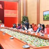 Quang cảnh buổi làm việc. (Ảnh: Tạ Toàn/TTXVN)