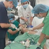 Kịp thời cứu sống bệnh nhi mắc hạt hướng dương đường thở. (Ảnh: TTXVN phát)
