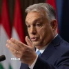 Thủ tướng Hungary Viktor Orban phát biểu trong một cuộc họp báo tại Budapest. (Ảnh: THX/TTXVN)