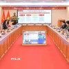 Quang cảnh Hội nghị tại điểm cầu Thông tấn xã Việt Nam. (Ảnh: Lê Đông/TTXVN)