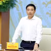 Phó Thủ tướng Nguyễn Văn Thắng phát biểu tại buổi làm việc. (Ảnh: Xuân Tùng/TTXVN)