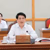 Chủ tịch nước Lương Cường chủ trì buổi làm việc của Bộ Chính trị với Ban Thường vụ Tỉnh ủy Hưng Yên. (Ảnh: An Đăng/TTXVN)