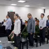 Các bị cáo tại phiên tòa. (Ảnh: Kim Anh/TTXVN)