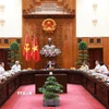 Thủ tướng Phạm Minh Chính chủ trì cuộc họp của Ban Thường vụ Đảng ủy Chính phủ về dự thảo đề án phát triển văn hóa. (Ảnh: Dương Giang/TTXVN)