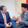 Thủ tướng Phạm Minh Chính gặp Tổng thống Indonesia Prabowo Subianto. (Ảnh: TTXVN)