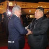 Thư ký Hội đồng An ninh Liên bang Nga Sergei Shoigu (trái) hội kiến Nhà lãnh đạo Triều Tiên Kim Jong-un tại Bình Nhưỡng, ngày 13/9/2024. (Ảnh: KCNA/TTXVN)