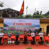 Quang cảnh Lễ khánh thành và bàn giao phòng học mới tại điểm trường Mầm non Đề Lảng. (Ảnh: Huy Thông/TTXVN)
