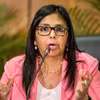 Bà Delcy Rodriguez trong một cuộc họp báo ở Caracas. (Ảnh: EPA/TTXVN)