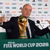 Chủ tịch FIFA Gianni Infantino trong cuộc họp báo trước lễ khai mạc World Cup 2026 tại Mexico. (Nguồn: THX/TTXVN)